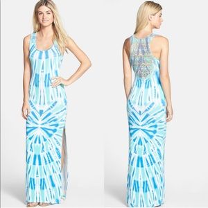 Felicity & Coco Crochet Back Tie Dye Maxi Dress